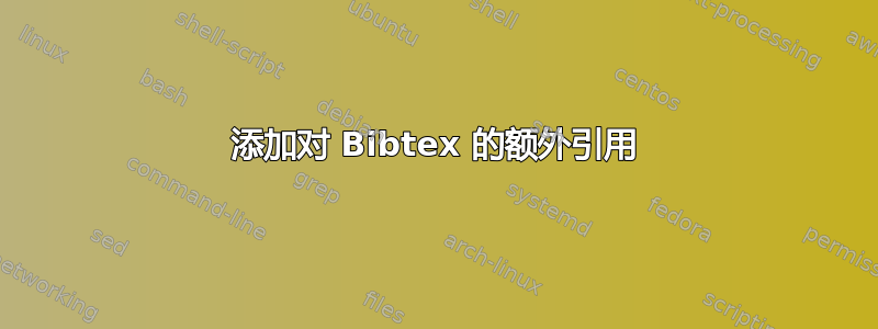 添加对 Bibtex 的额外引用