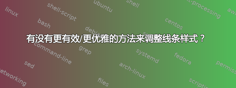 有没有更有效/更优雅的方法来调整线条样式？