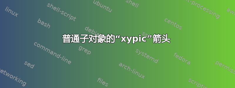 普通子对象的“xypic”箭头