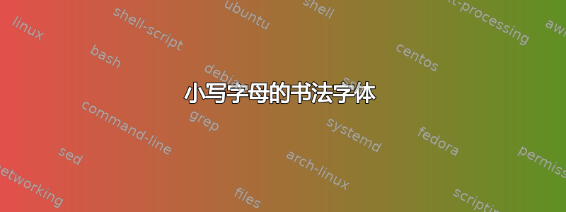 小写字母的书法字体