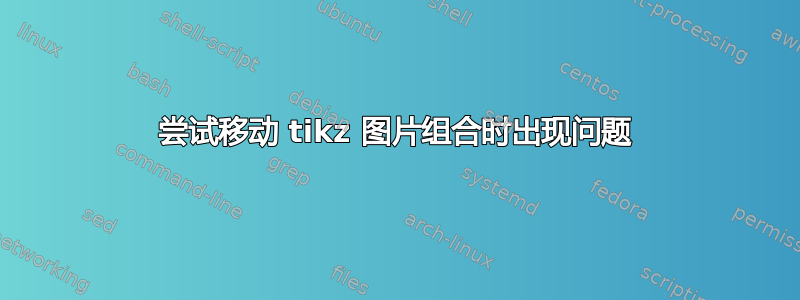 尝试移动 tikz 图片组合时出现问题