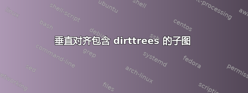 垂直对齐包含 dirttrees 的子图