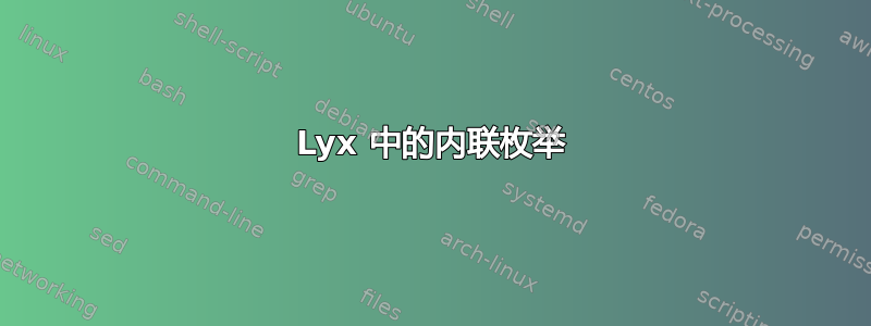 Lyx 中的内联枚举