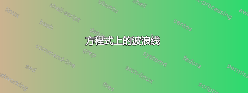 方程式上的波浪线