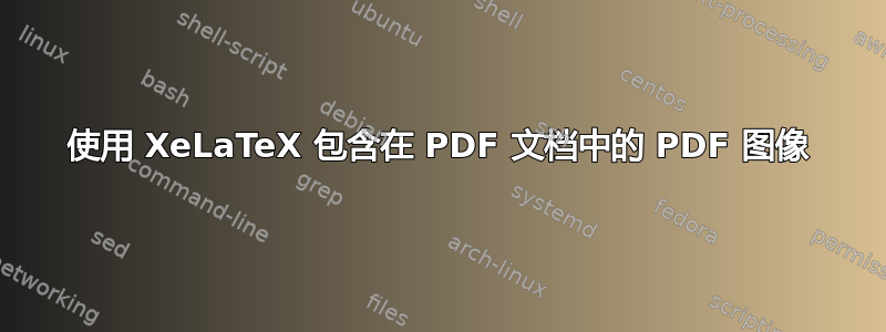 使用 XeLaTeX 包含在 PDF 文档中的 PDF 图像