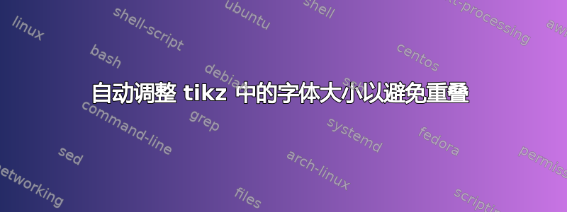 自动调整 tikz 中的字体大小以避免重叠