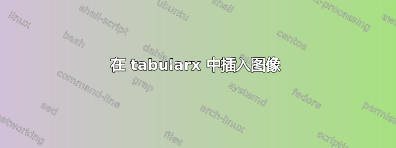 在 tabularx 中插入图像