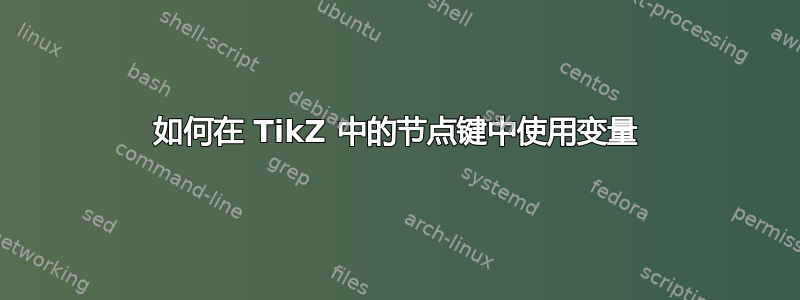 如何在 TikZ 中的节点键中使用变量