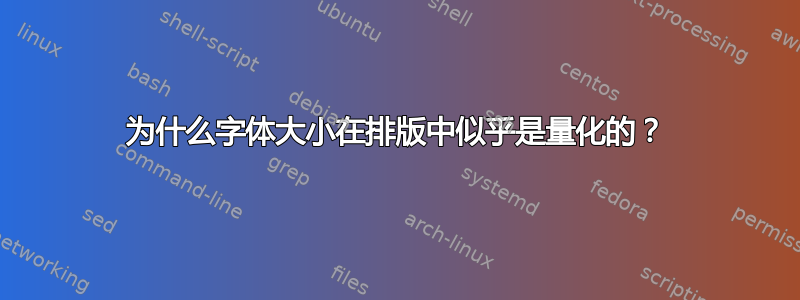 为什么字体大小在排版中似乎是量化的？