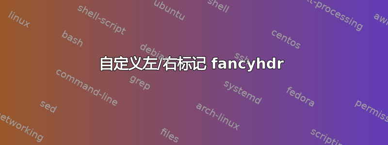 自定义左/右标记 fancyhdr