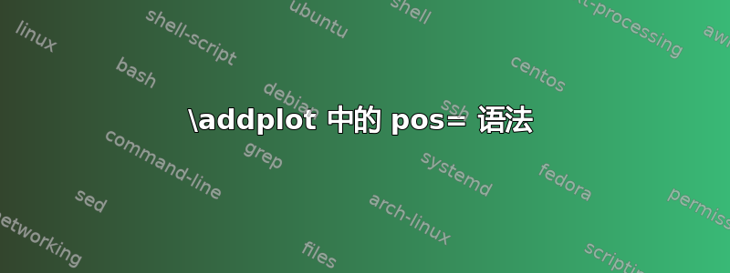 \addplot 中的 pos= 语法