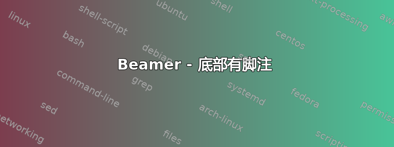 Beamer - 底部有脚注