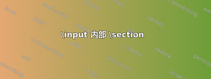 \input 内部 \section 