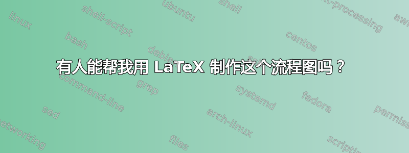 有人能帮我用 LaTeX 制作这个流程图吗？