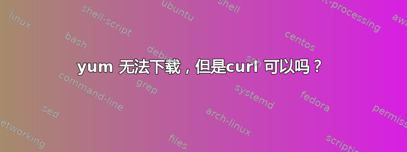 yum 无法下载，但是curl 可以吗？