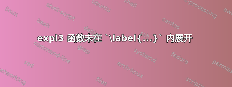 expl3 函数未在 `\label{...}` 内展开