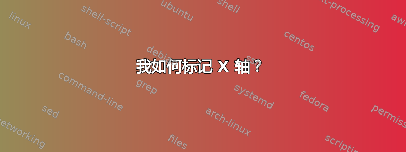 我如何标记 X 轴？