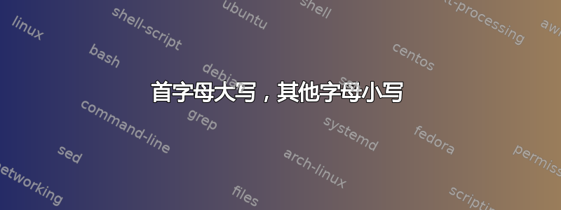 首字母大写，其他字母小写