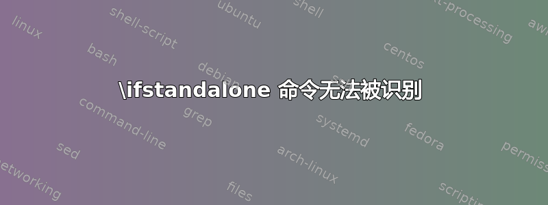 \ifstandalone 命令无法被识别