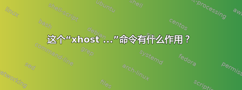 这个“xhost ...”命令有什么作用？