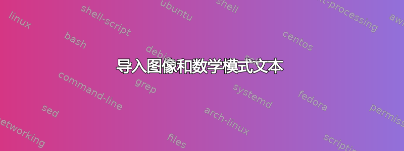 导入图像和数学模式文本