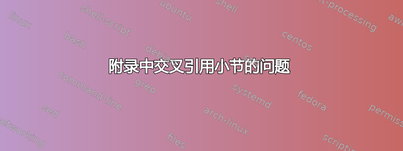 附录中交叉引用小节的问题