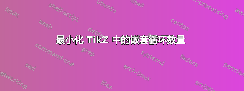 最小化 TikZ 中的嵌套循环数量