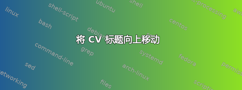 将 CV 标题向上移动 