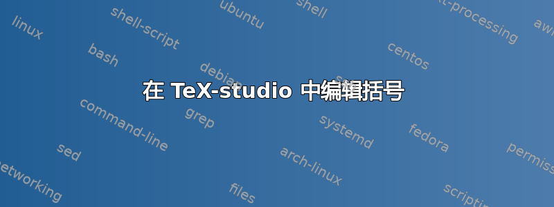 在 TeX-studio 中编辑括号