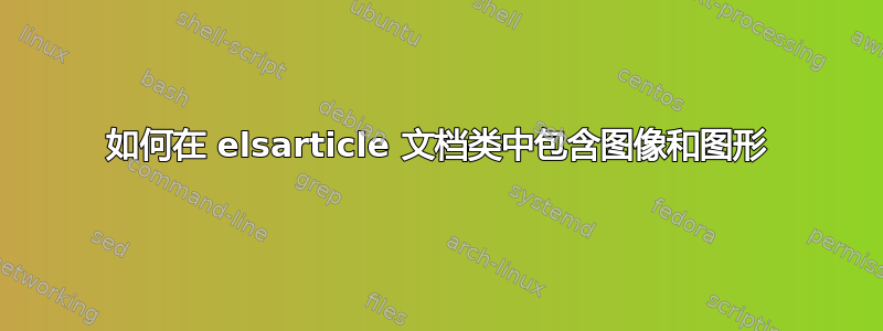 如何在 elsarticle 文档类中包含图像和图形