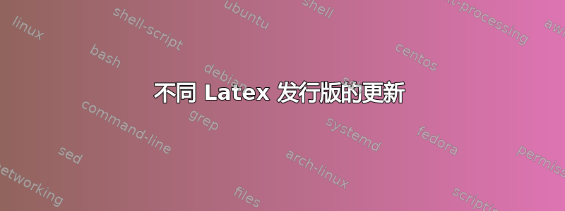 不同 Latex 发行版的更新