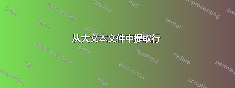 从大文本文件中提取行