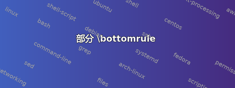 部分 \bottomrule