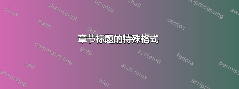 章节标题的特殊格式