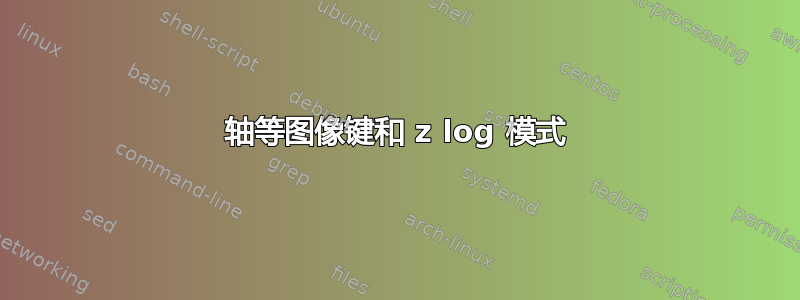 轴等图像键和 z log 模式