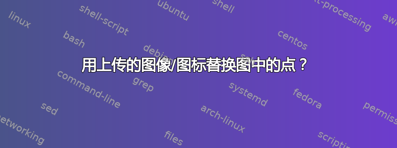 用上传的图像/图标替换图中的点？