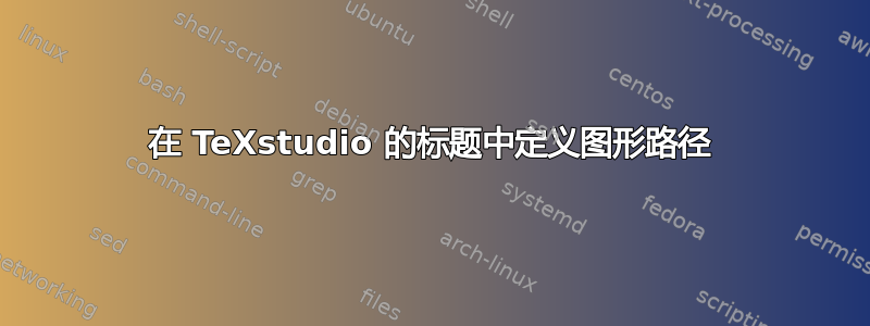 在 TeXstudio 的标题中定义图形路径