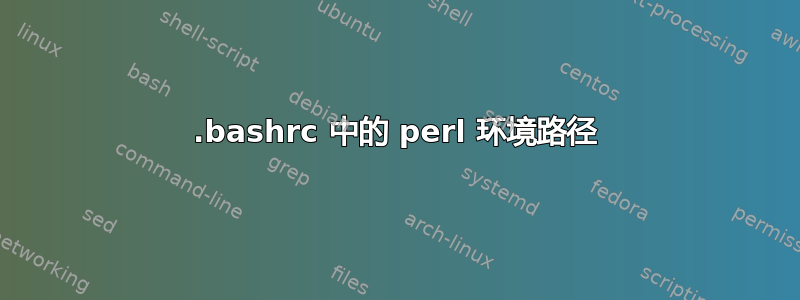 .bashrc 中的 perl 环境路径