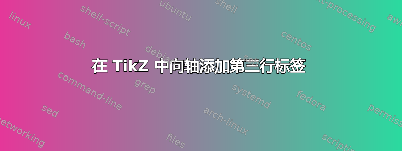 在 TikZ 中向轴添加第三行标签