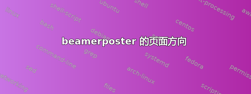 beamerposter 的页面方向