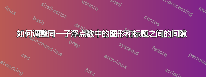 如何调整同一子浮点数中的图形和标题之间的间隙