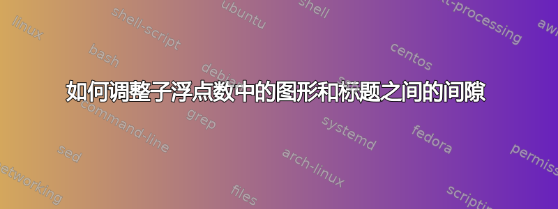 如何调整子浮点数中的图形和标题之间的间隙