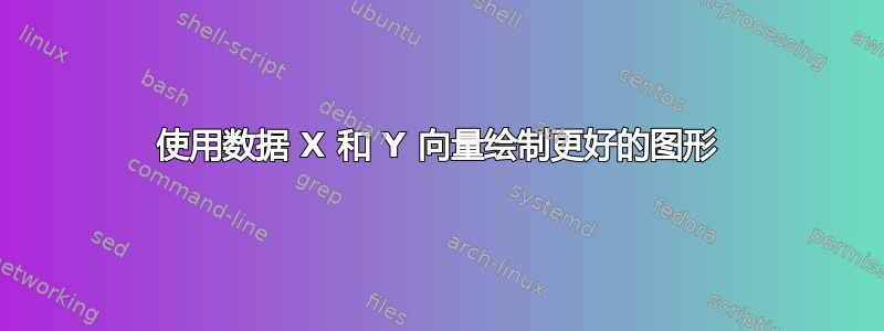 使用数据 X 和 Y 向量绘制更好的图形