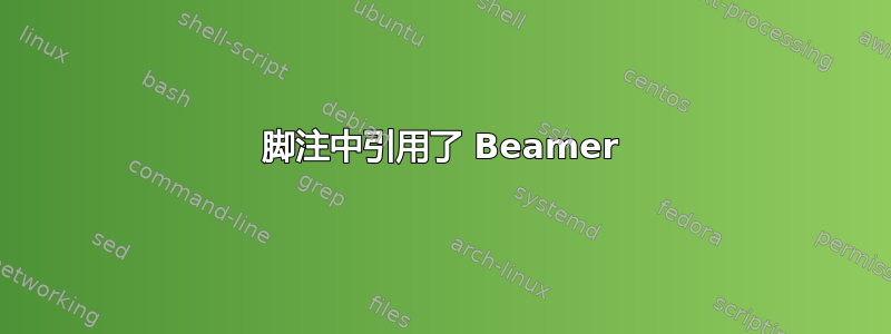 脚注中引用了 Beamer