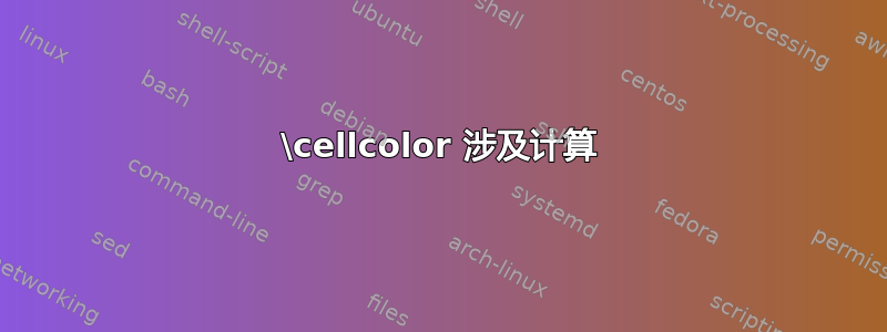 \cellcolor 涉及计算