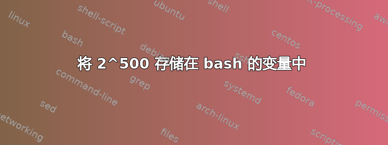 将 2^500 存储在 bash 的变量中