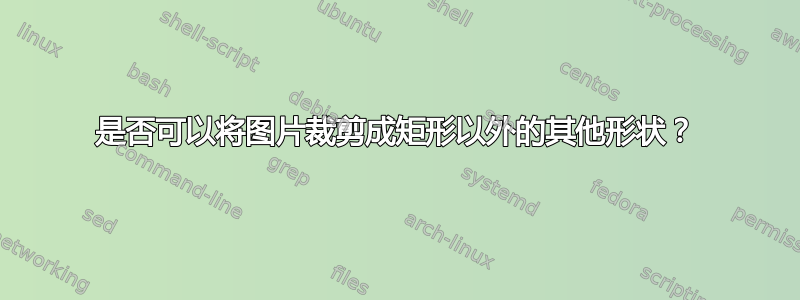 是否可以将图片裁剪成矩形以外的其他形状？