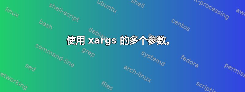 使用 xargs 的多个参数。