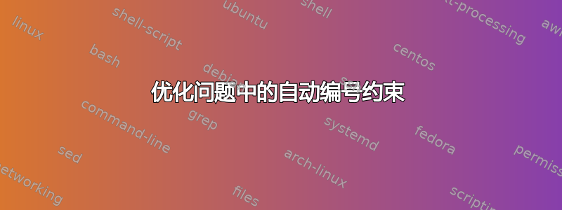 优化问题中的自动编号约束