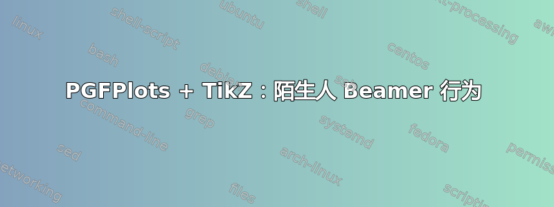 PGFPlots + TikZ：陌生人 Beamer 行为